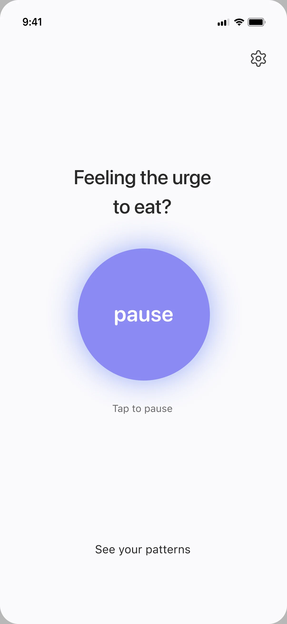 Feeling the urge to eat? Tap to pause