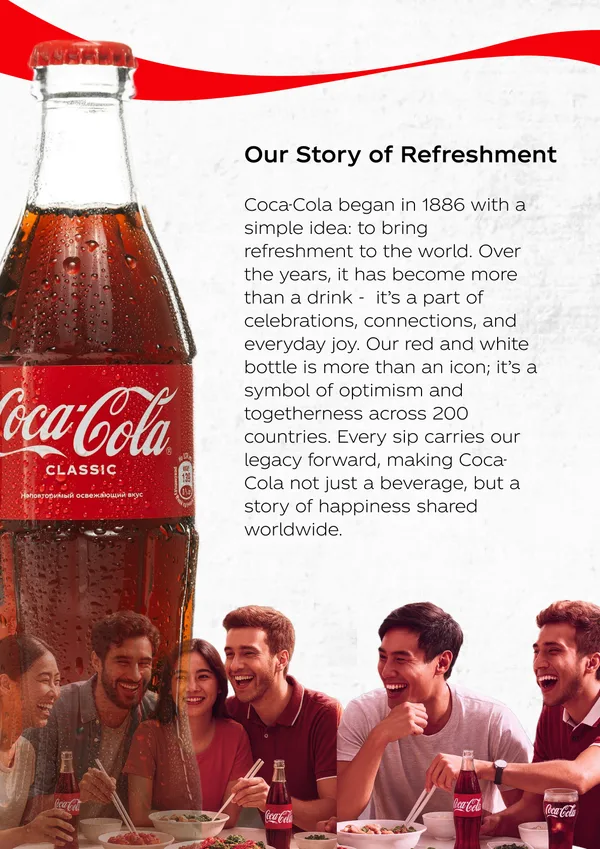 Brochure page 2 of 16. Our Story of Refreshment