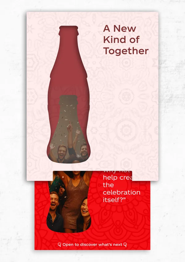 Brochure page 4 of 16. Die-cut cover: A New Kind of Together