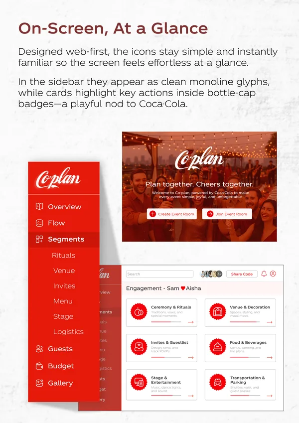 Brochure page 14 of 16. On-screen, at a glance