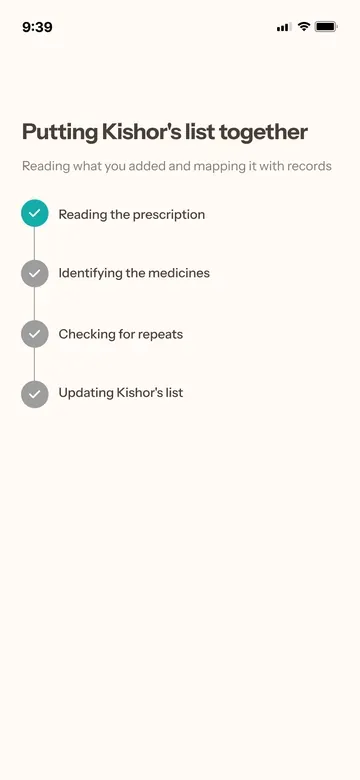 PreSync putting a medicine list together
